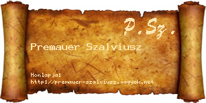 Premauer Szalviusz névjegykártya